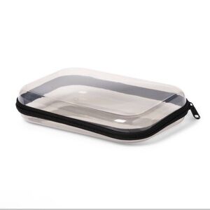 New Target Up & Up Hard Sided Zipper Pencil Case in Gray with Black Zipper